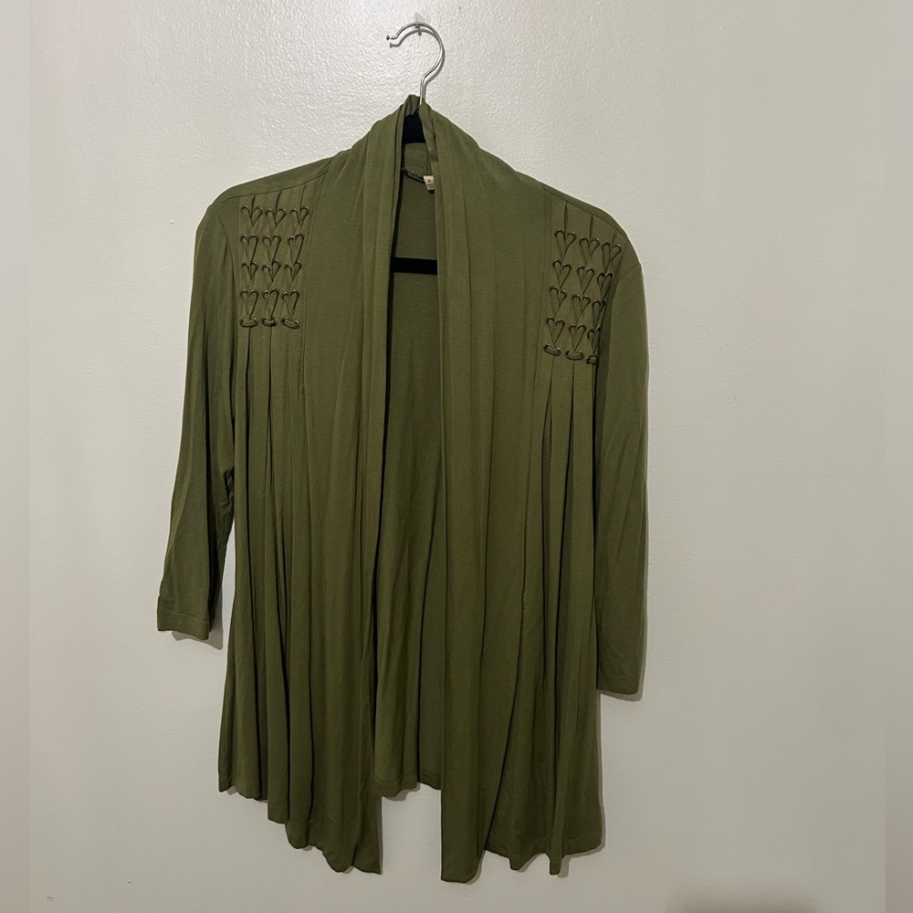 CABLE & GAUGE | Sage Green Cardigan, Size Small